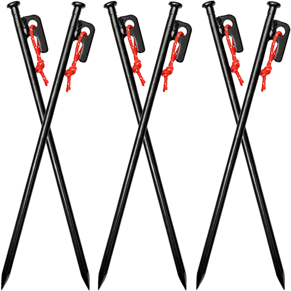 

6 Pcs Heavy Duty Tent Stakes Camping Accessories for Outdoor Decorations Ground Pile