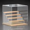 Solid Wood Step Figure Display Cabinet Transparent Acrylic Display Box For Toys, Car Models, Action Figures Storage And Display 1