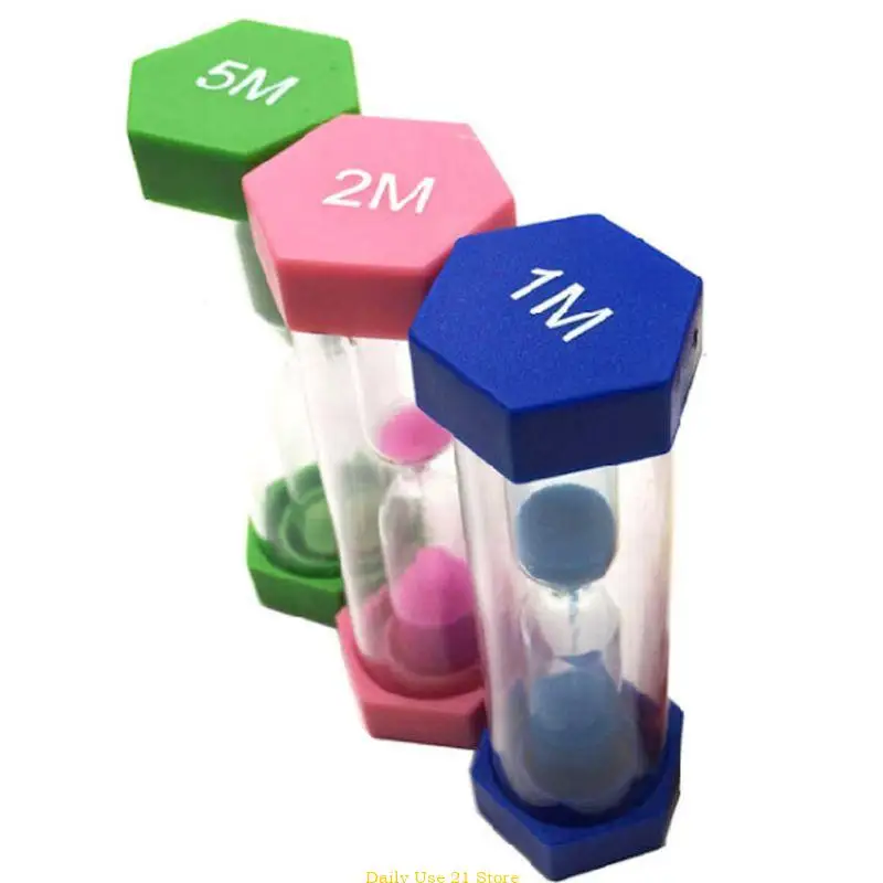 Hourglass Timer Set 6 Colors 3 5 10mins 30Seconds Clock for Home Office Games Classroom Brushing Kids Gift