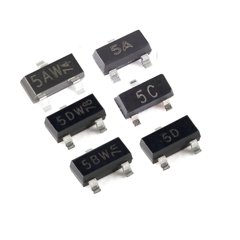 BC807-16 BC807-25 BC807-40 BC807,215 Silkscreen 5A 5AW 5B 5BW 5C 5CW 5D 5DW patch SOT23 transistors 100PCS