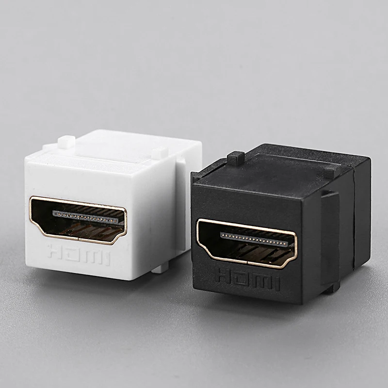 HDMI Female Connector Keystone Jack HDMI HD Module Insert Coupler Slot 180&deg; HDMI Female To Female