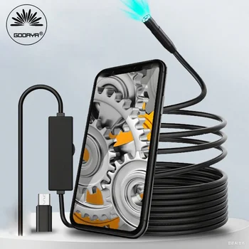 5.5mm USB Camera Endoscope Borescope Inspection Camera Waterproof 1/2/5/10M Flexible Tube Mirco Portable Inspection Camera 1