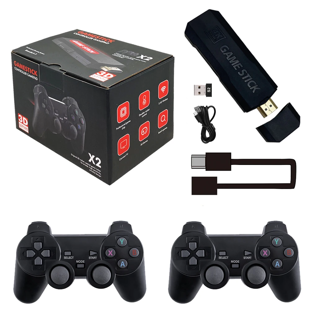 Portable Video Game Console GD10 With Wireless Controllers 4K HD TV Retro Game Console 50 Emulators 40000+ Games For PS1/N64/DC