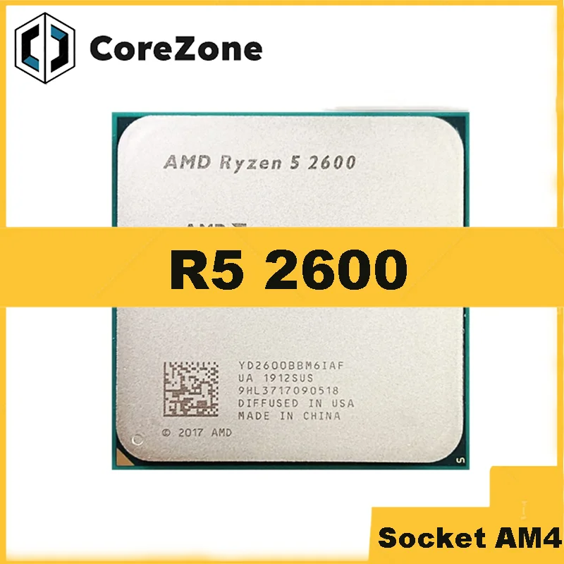 Ryzen R5 2600 6-Core 12-Core CPU Processor Socket AM4