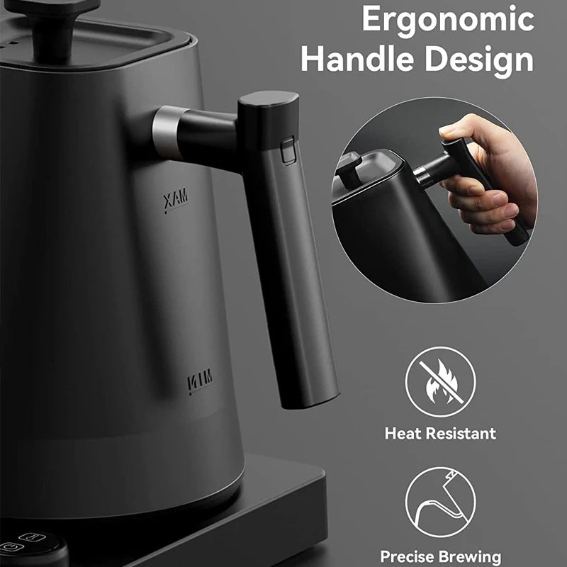 Description Picture 6 of itemGooseneck Electric Kettle Auto Shut-Off Black 1200 W Temperature Control Rapid Heating With LED Display 304 Stainless Steeel