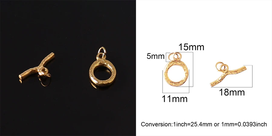 3 Satz/Los Edelstahl OT Knebelverschluss Schnallenverbinder DIY Schmuck Bisuteria Materiales OT Verschlüsse für Schmuckherstellung Zubehör – Detail 14