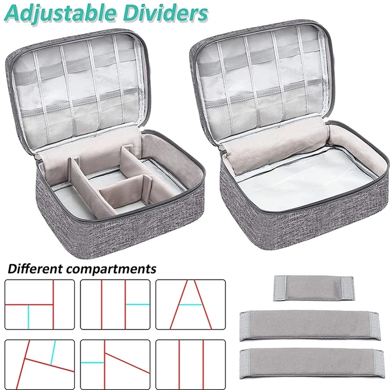Travel Portable Electronic Organizer Waterproof Data Line USB Data Line Charger Storage Bag With Handle Cable Organizer cable storage box