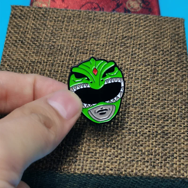 Power Dinosaur Rangers Enamel Pin Set Colorful Battle Suit Combat ...