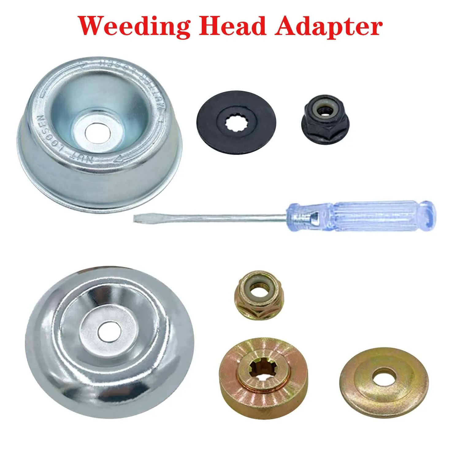 4xGrassTrimmerHeadAdapterAttachmentNutFixingKitTrimmerHeadLawnmowerBladeforStihl