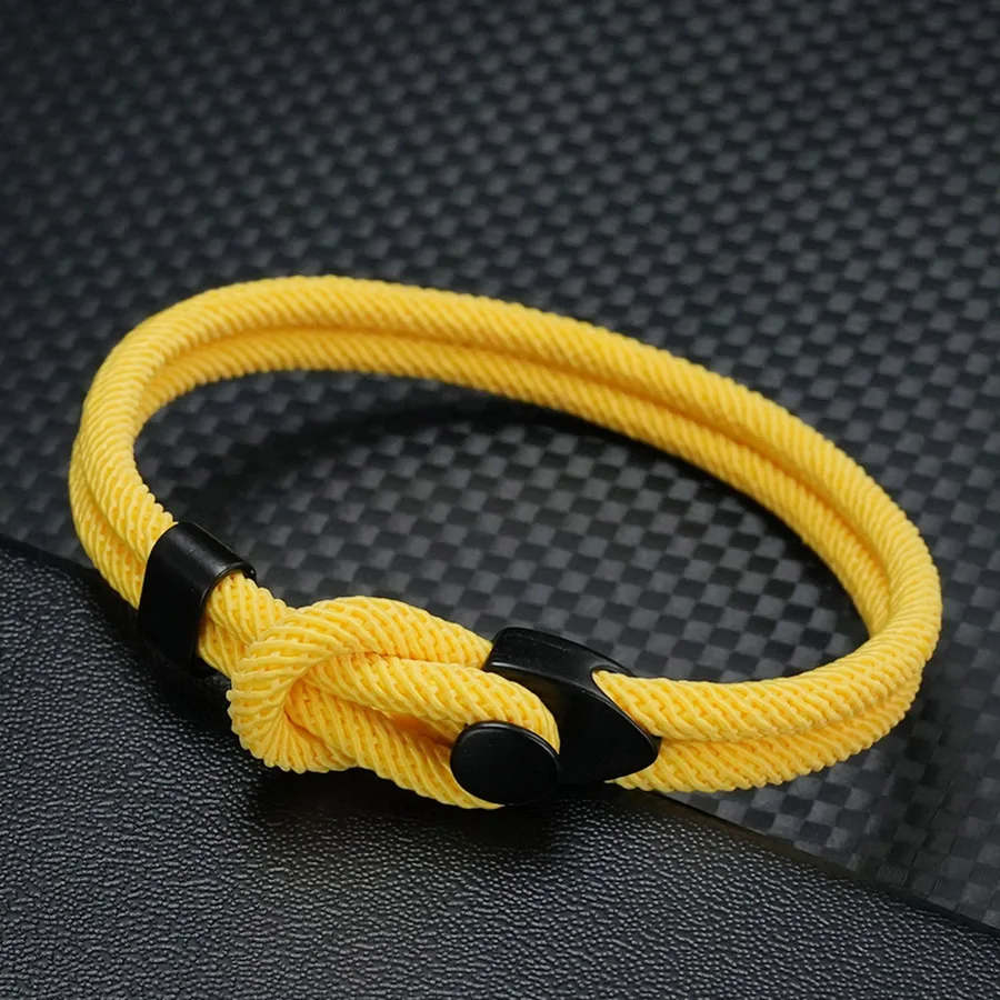 Red Fabric Wrap Bracelet for Men