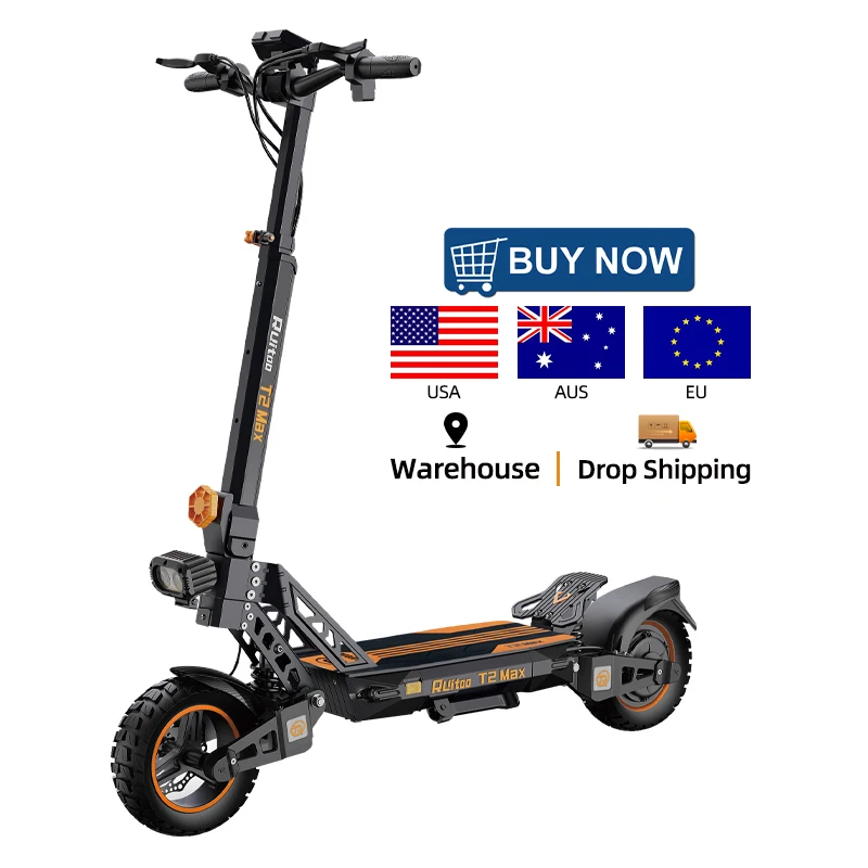 REITU T2 MAX 1200W motor, maximum speed of electric scooter 52km/h 48V 15.6AH battery, 10-inch tire foldable mobile scooter