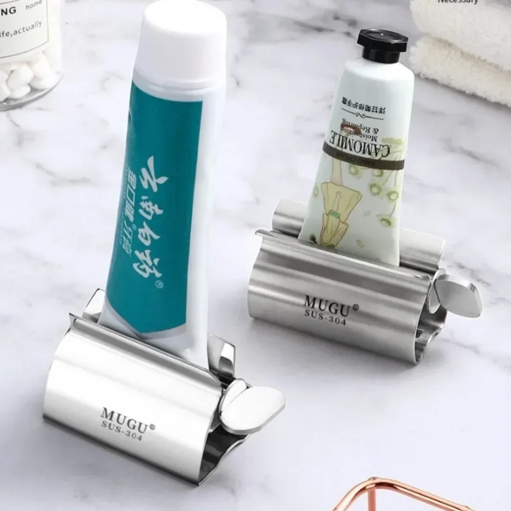 Stainless Steel Toothpaste Tube Squeezer Dispenser Rotary Expressing Roller Cleanser Presser Home Bathroom Accessories toothpaste squeezer