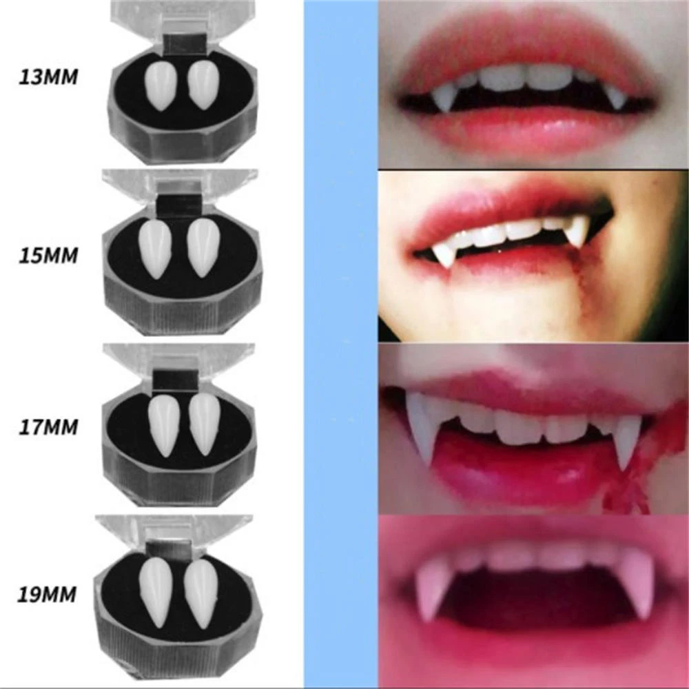 Halloween Decoration Vampire Teeth Dentures Prop Zombie Devil Fangs