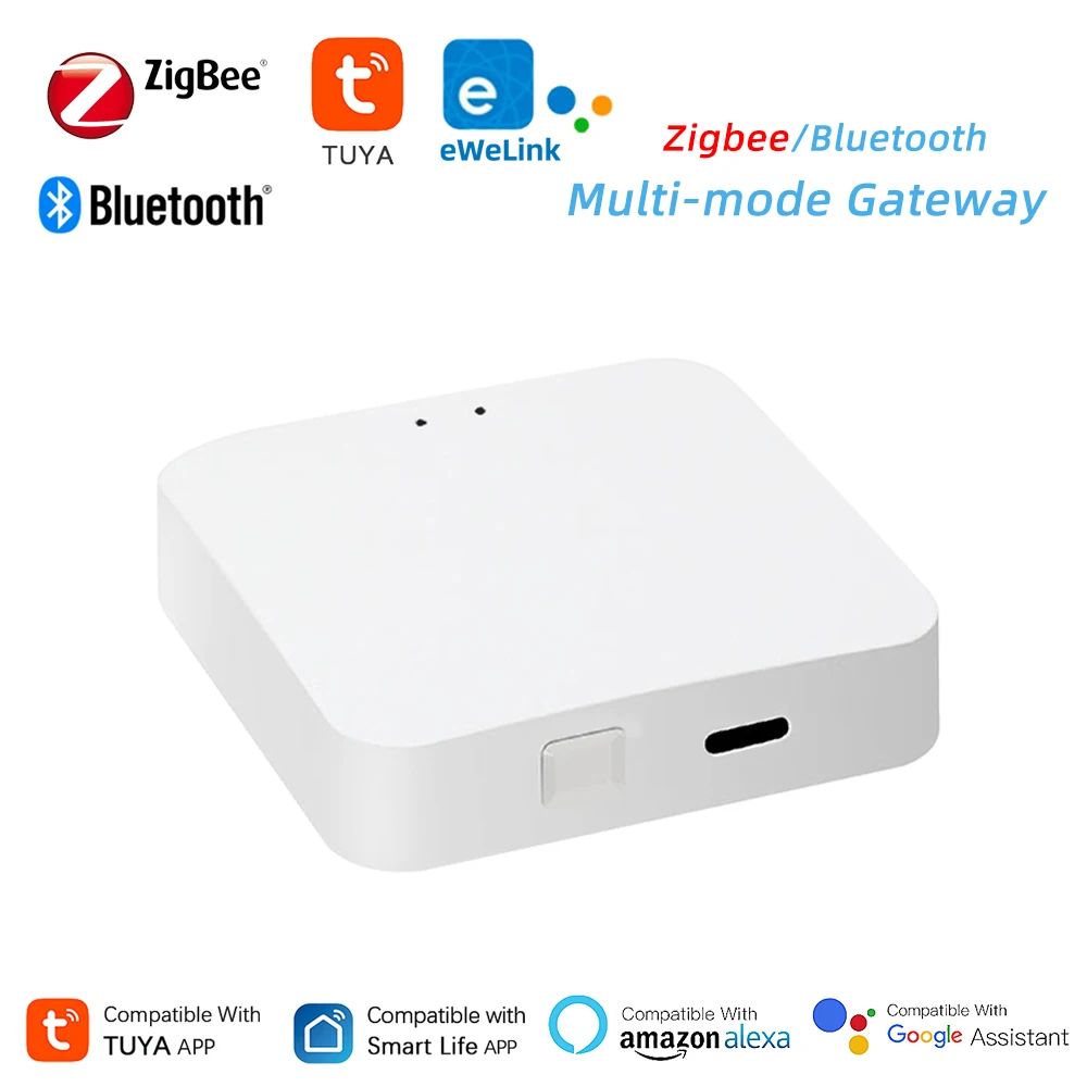 Tuya/eWeLink Zigbee 3.0 게이트웨이 스마트 허브 무선 브리지 미니 사이즈 블루투스 멀티 모드 제어 센터 지원 Alexa Google 홈