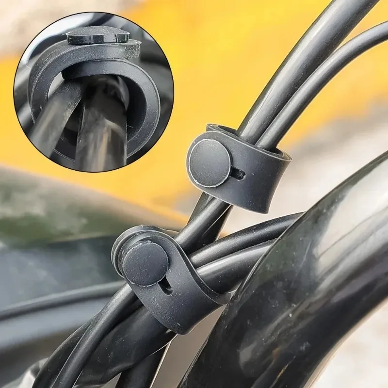 Motorcycle Rubber Bands 10pcs for Frame Securing Cable Ties Wiring Harness Cables Accessories for Motobike Bike Car