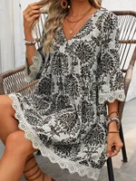 2025Large Size Women's Dress Casual Loose Fit Maxi Gown plus Size Fashionable Clothing for plus Size Women - Image 3