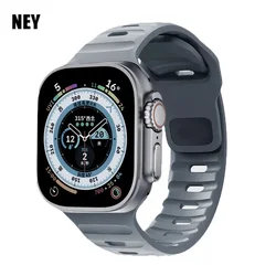 Silicone Sport Band for Apple Watch - Premium Fitness Strap Bracelet (03 Dark Grey)
