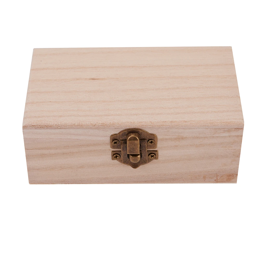 

1/3pcs Wooden Box With Latch Hinges Retro Style Storage Box Storage Case Household Supplies Organizers 3 Sizes Options