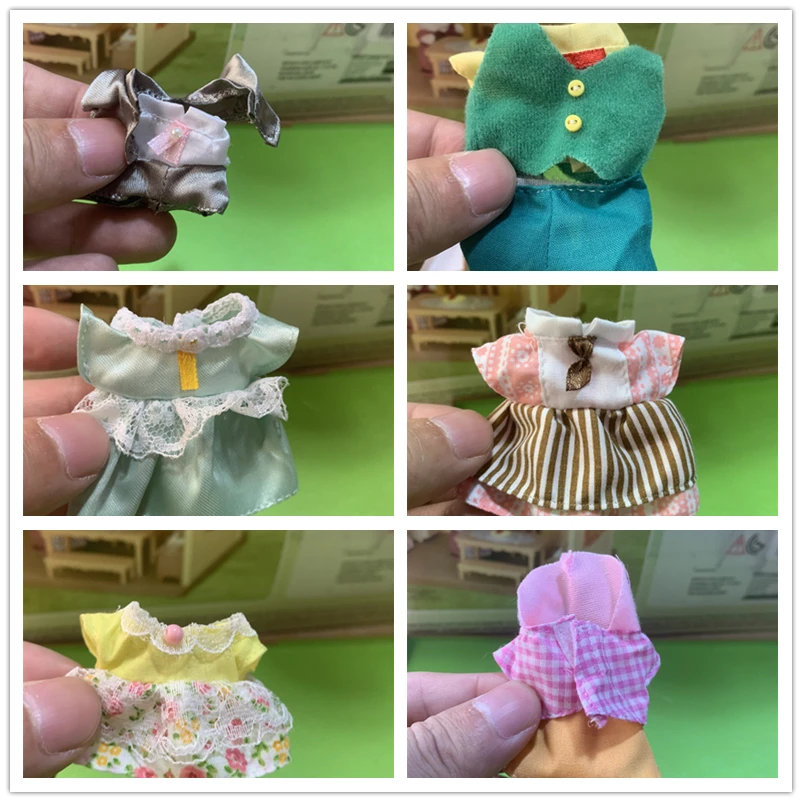 Genuine Japanese Sambel family family toy dolls animal dolls mini ornaments and clothing options