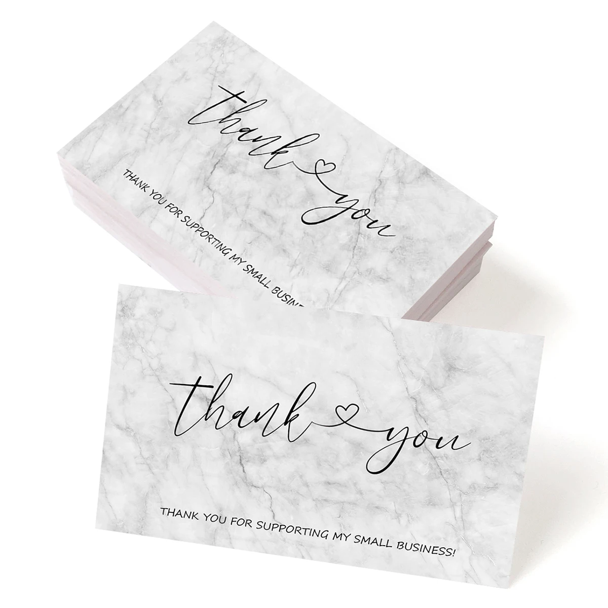 Thank you cards wedding invitations 50pcs for supporting small business gift packaging party