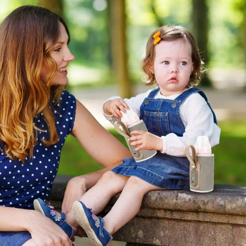 Baby Milk Warmer USB Milk Warmer Portable Baby Bottle Travel Cover USB Heater Outdoor Bottle