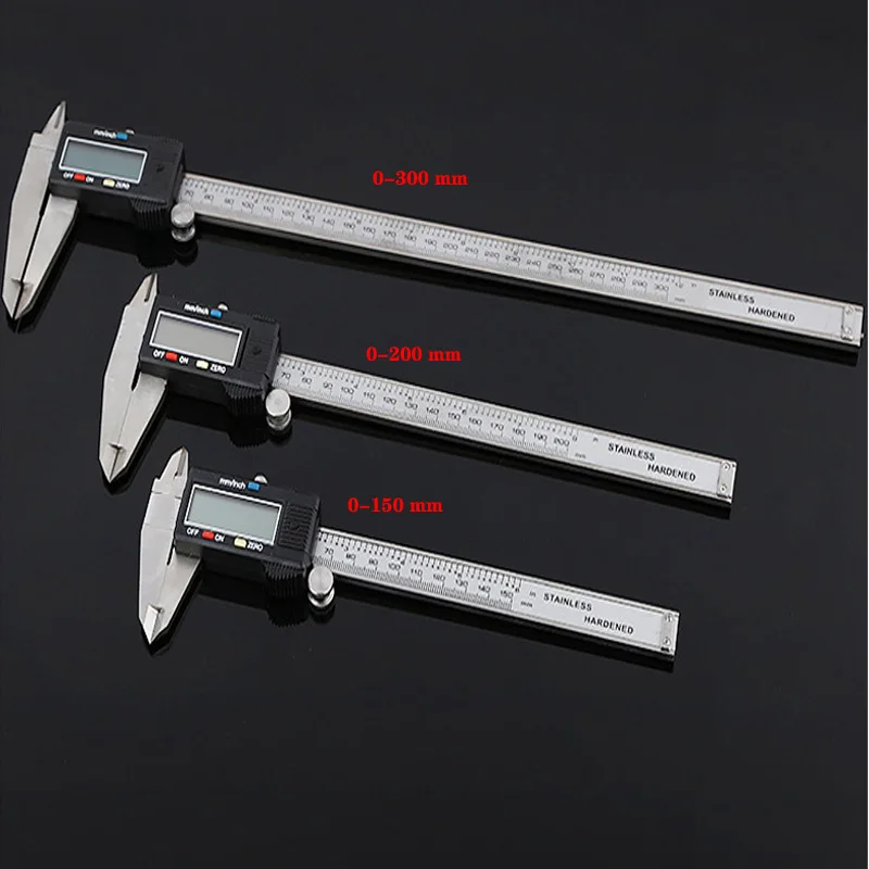 

Цифровой штангенциркуль, 6 дюймов, Электронный штангенциркуль с нониусом, 150 мм, цифровой микрометр, линейка, измерительный инструмент 200 мм, 300 мм, 0,02 мм