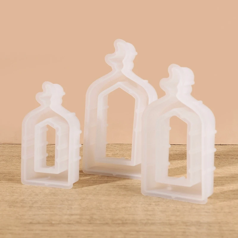 Ramadan Silicone Mold DIY Handmade Craft Eid Gift Home Table Ornament Muslim Party Decoration Supplies Gypsum Cement Candle Mold