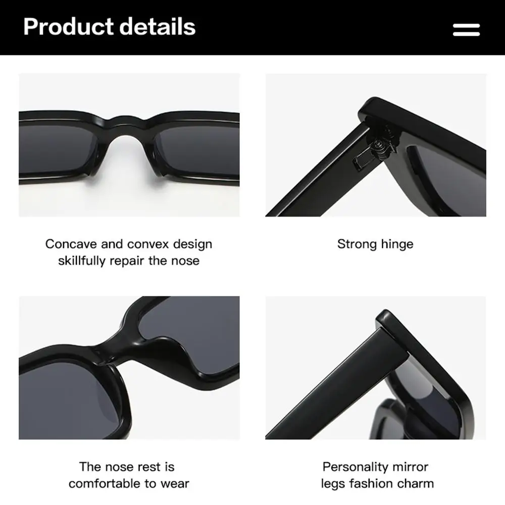 Gläser für Frauen Mode Vintage Metall Cat Eye Sonnenbrille Korea Stil Retro UV400 Weibliche Sonnenbrille 2025, Sommer Straße Brillen – Detail 16