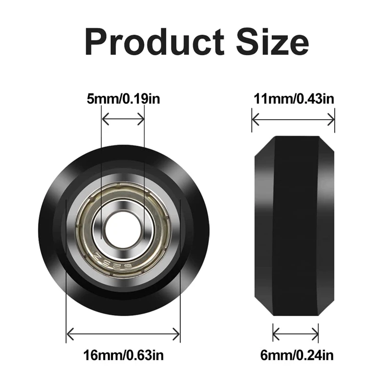 Creality 공식 POM 휠 플라스틱 풀리 Ender-3/V2/Ender-3 S1/CR-10 시리즈 3D 프린터 부품용 선형 베어링 기어 Perlin
