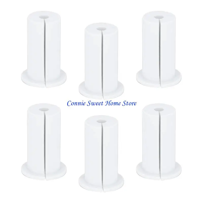 LXAF 6Pcs Rubber Wall Bushing Grommet Universals Cable Management Wire Organizers