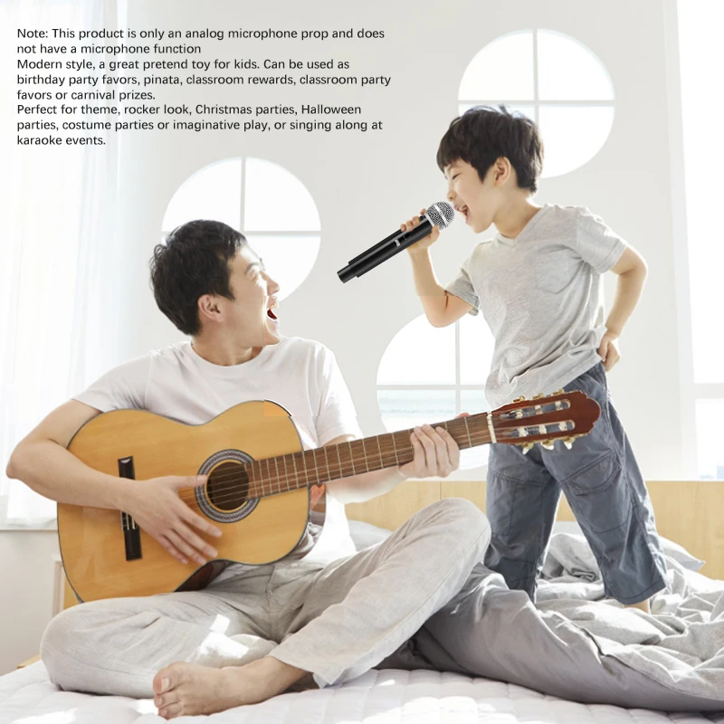 어린이용 마이크 시뮬레이션 모델, 미디어 인터뷰 소품, 교육용 마이크 장난감, 어린이용 능동적 마이크