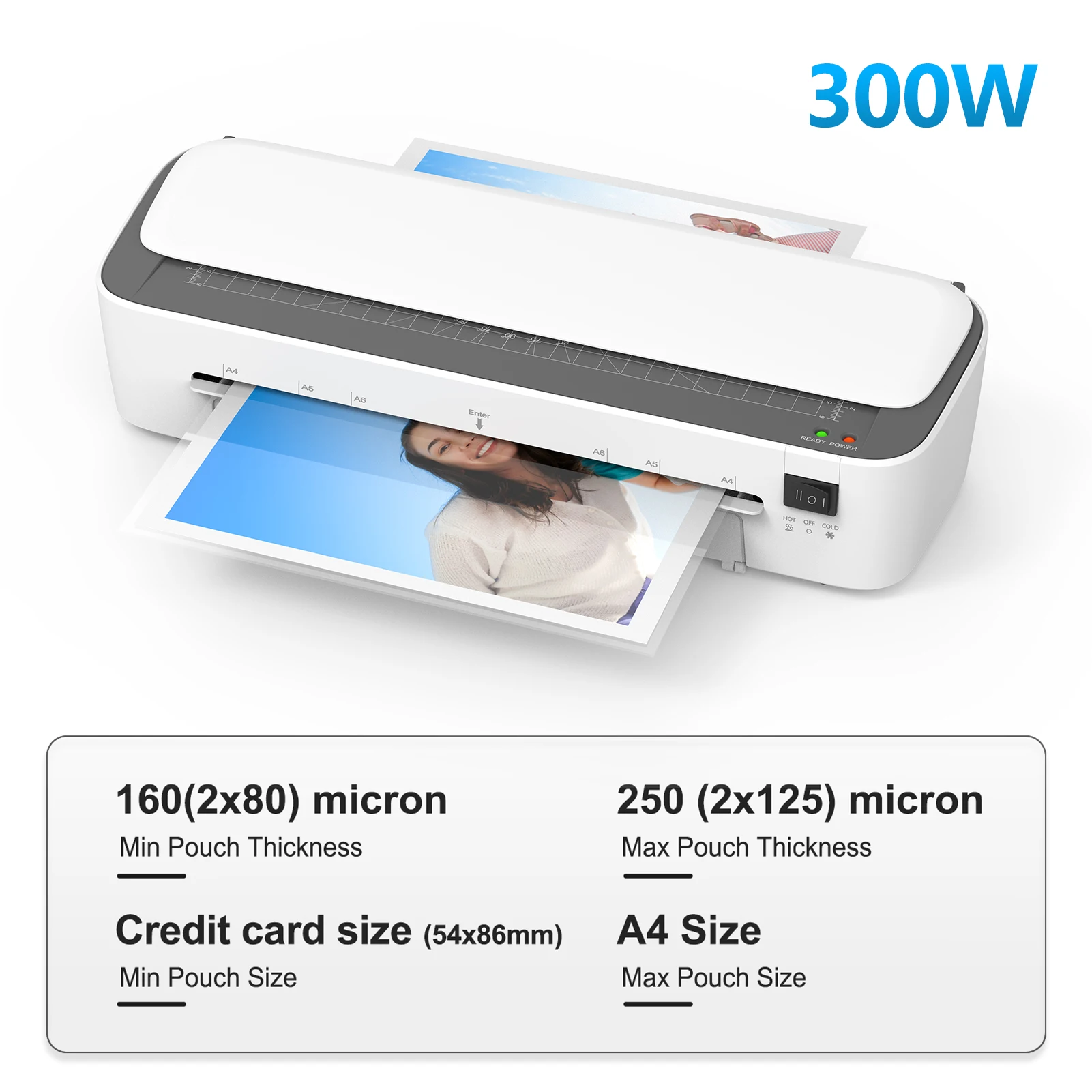 【New】BISOFICE A4 Laminating Machine 9 inches Thermal Laminator Machine Desktop 6IN1 Multifunctional Hot and Cold Lamination