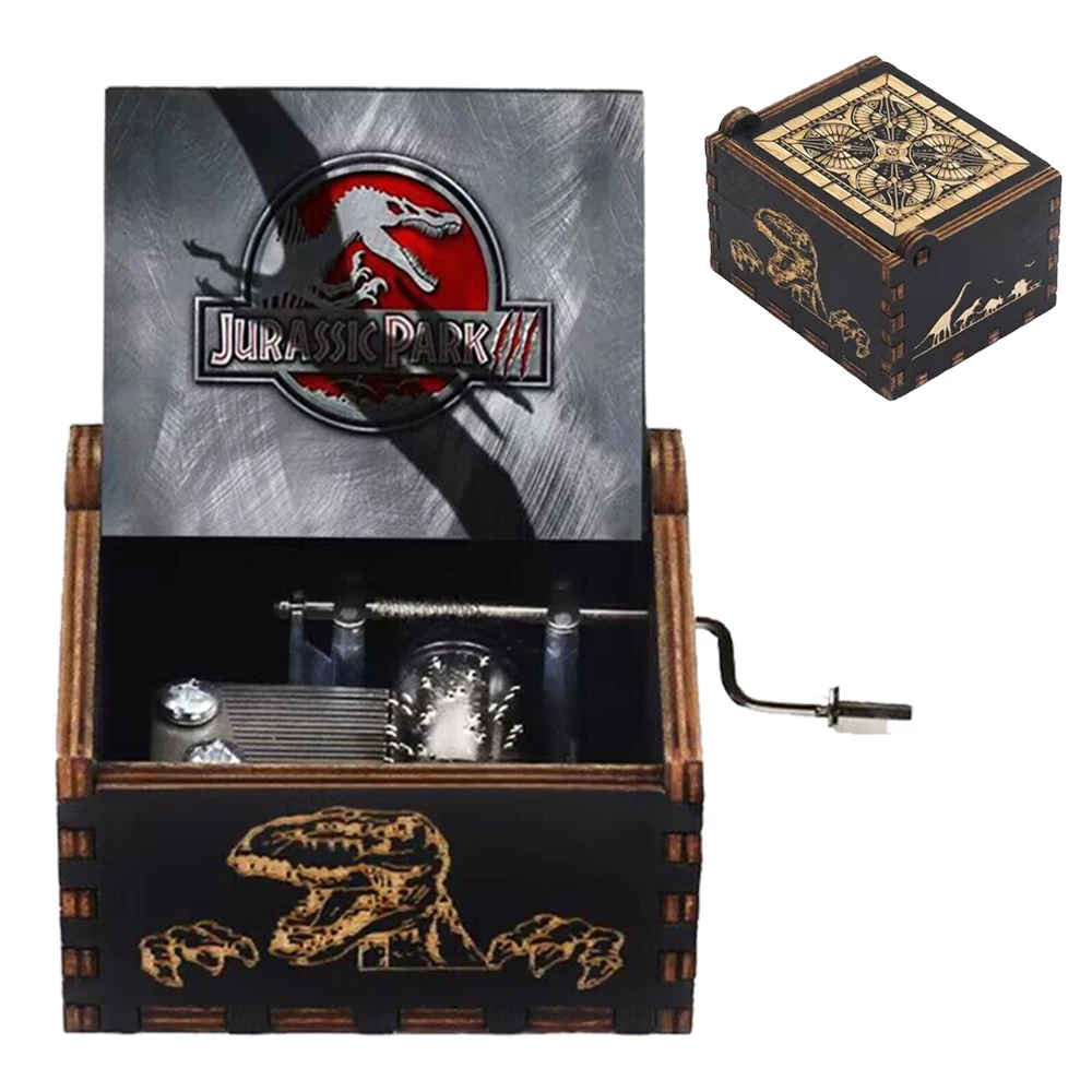 Music Box Wooden Jurassic Park Home Decoration Birthday Valentine's Day Gift carousel music box