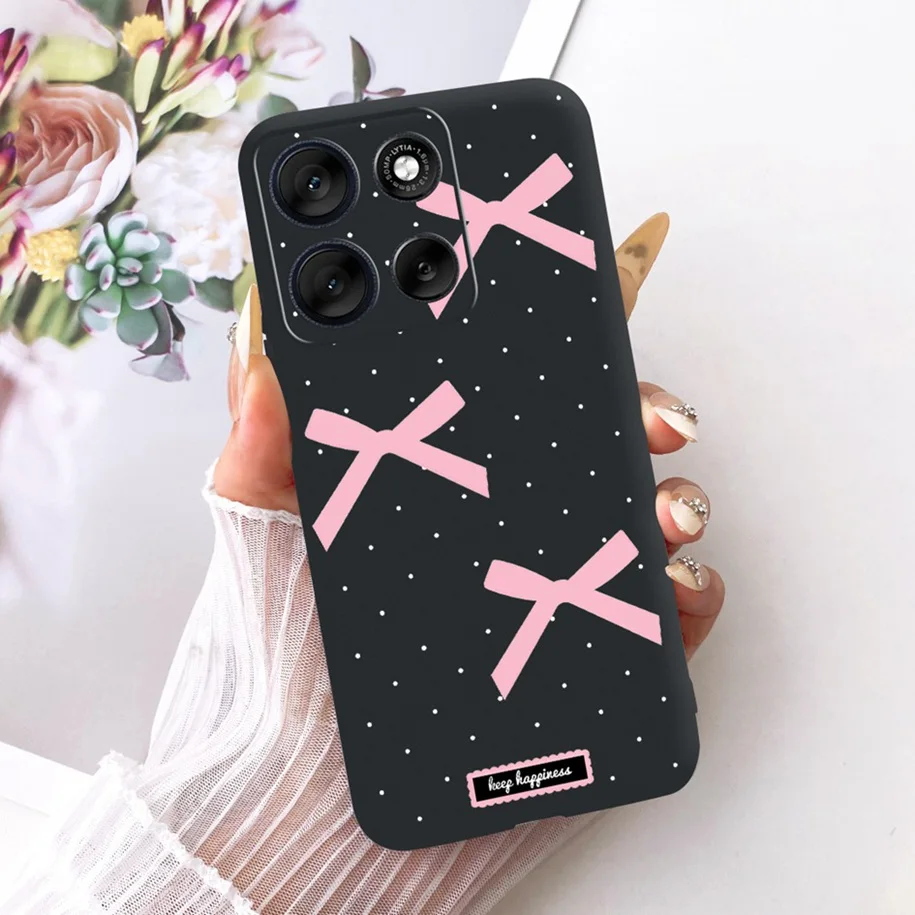 Stylish Bowknot Flower Soft Silicone Phone Case