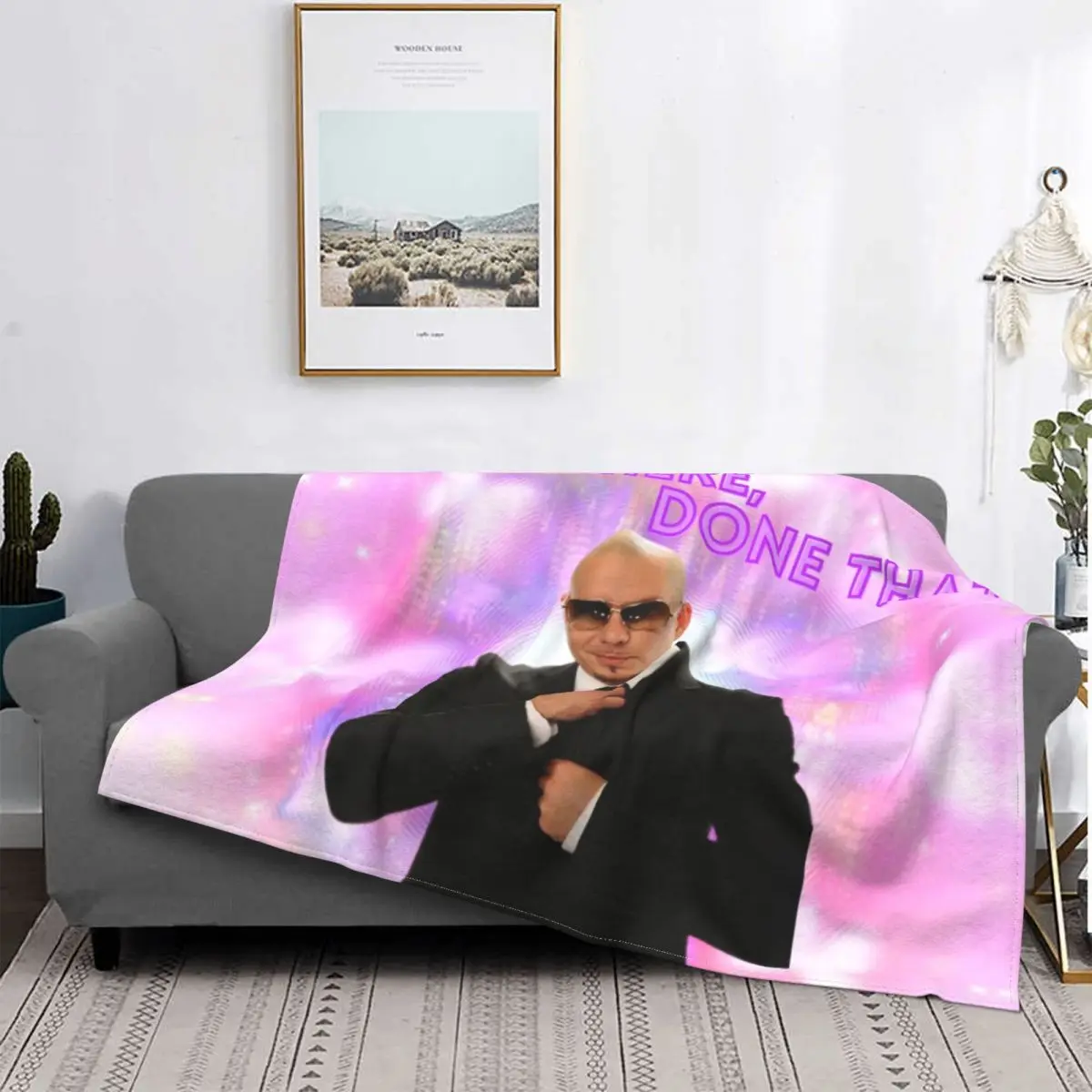 

Mr. Worldwide Been There Done That Blanket Warm Fleece Soft Flannel Colorful Throw Blankets for Bed Couch Car Autumn