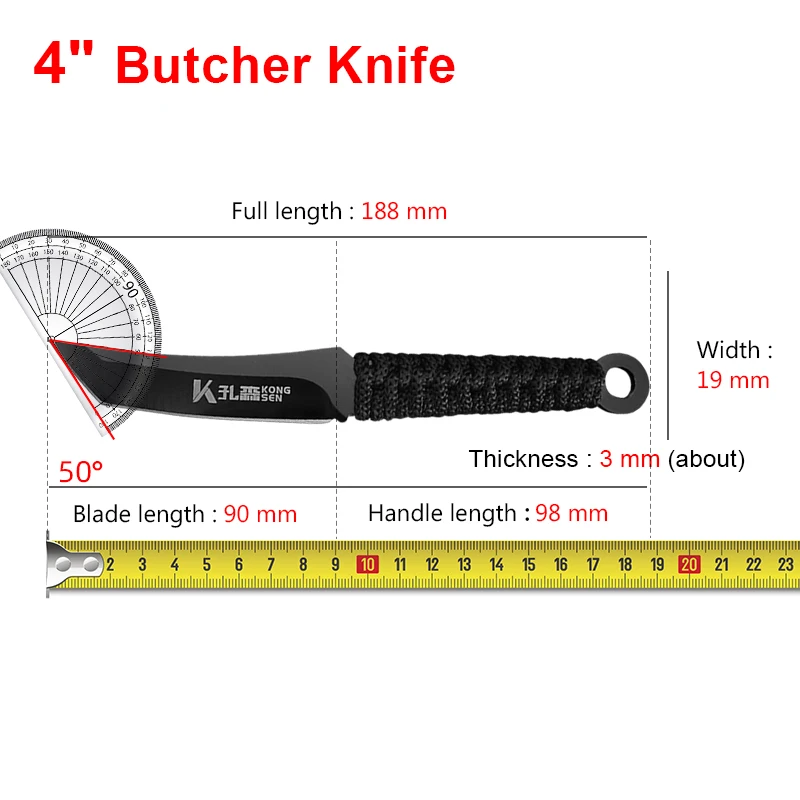Hand Forged Blade Barbecue Boning Knife Cleaver Meat Chop Vegetable Kitchen Knives Slicing Fruit Fish Filleting Knife Chef Tools