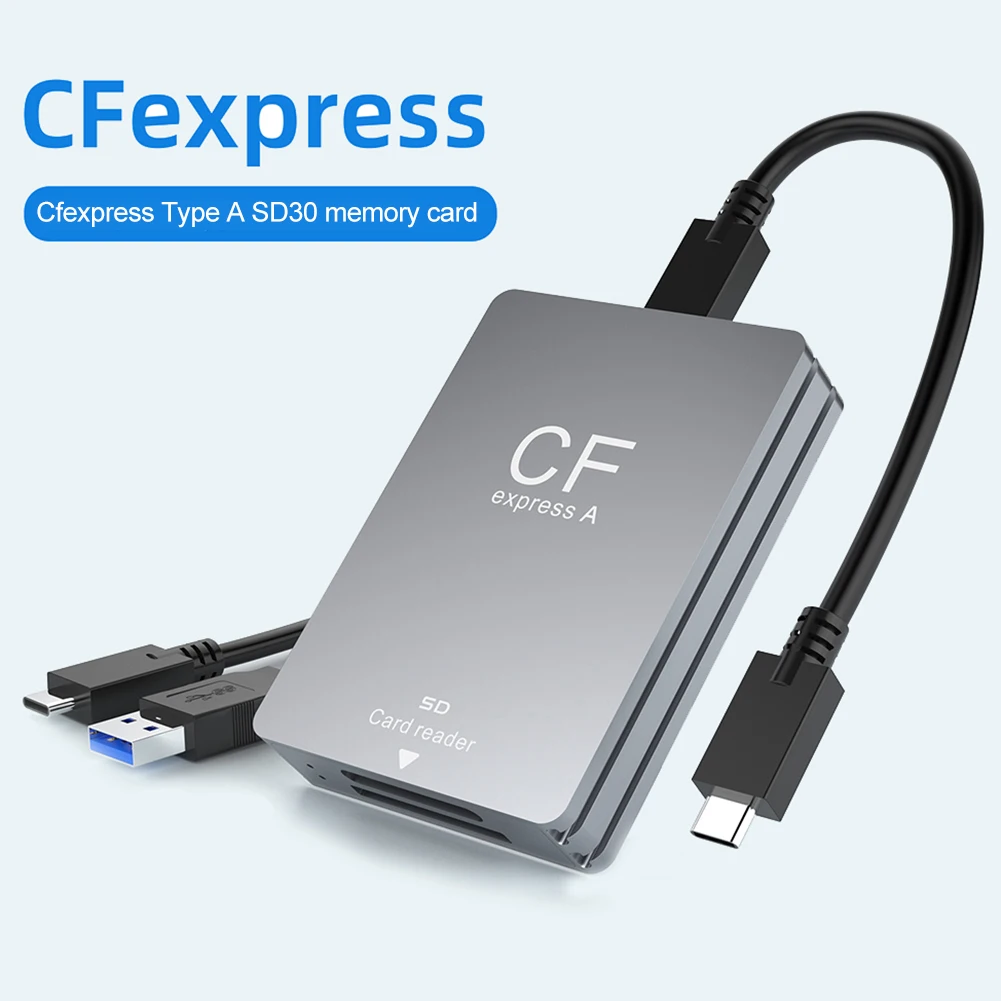 CFexpress 타입 A 및 SD 카드 리더, 듀얼 슬롯 CFexpress 카드 어댑터, SLR용 지지대, 안드로이드, 윈도우, 맥 OS, 2 인 1