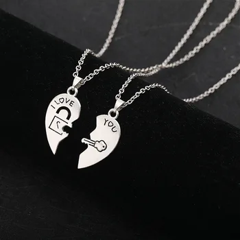 Couple Heart Puzzle Necklace 1