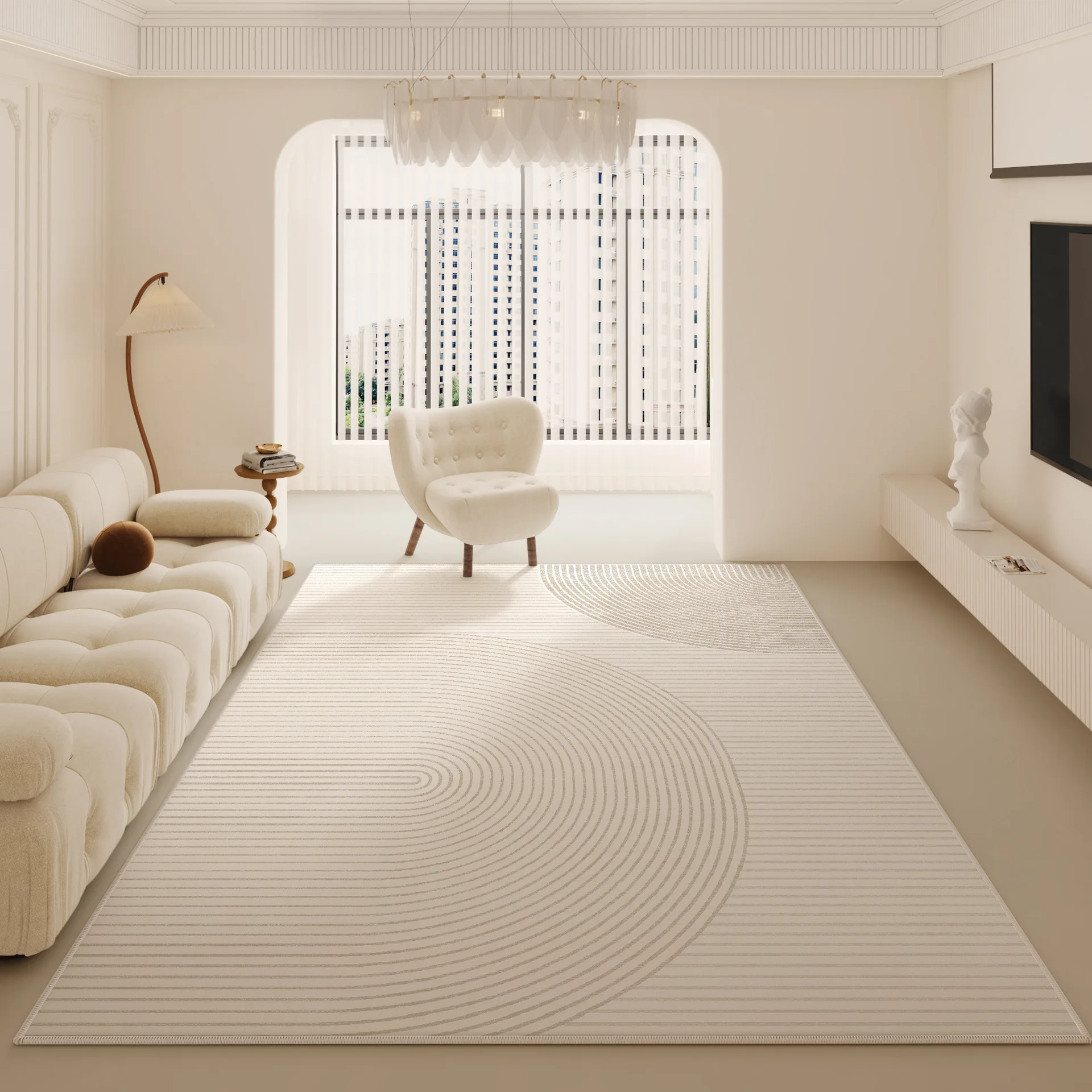 Living Room Circle Velvet TPR Modern Simple Household Bed Blanket Bedroom Carpet decorative carpet plush carpet imitated cashmere carpet coral velvet rug