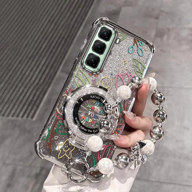 Grass Plating Bracelet Holder Phone Case - Hot 50 Small Series