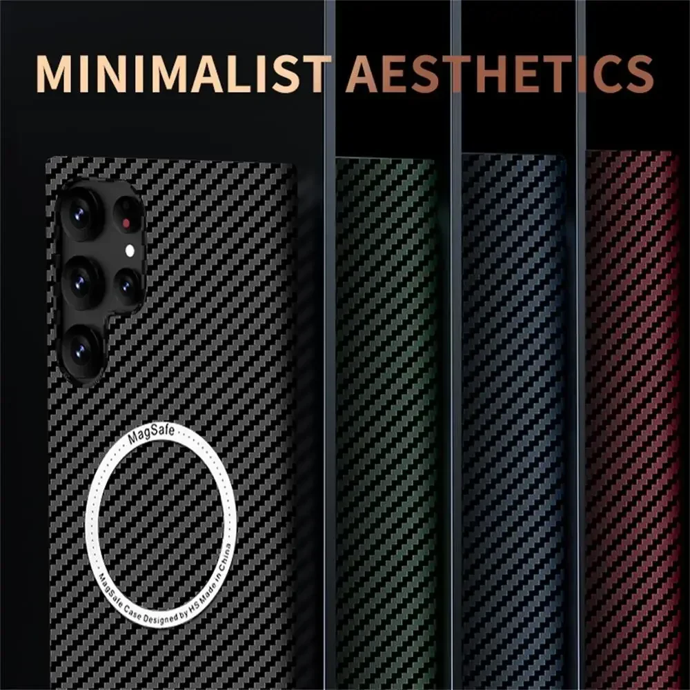 Sleek Carbon Fiber Magnetic Phone Case with MagSafe Technology