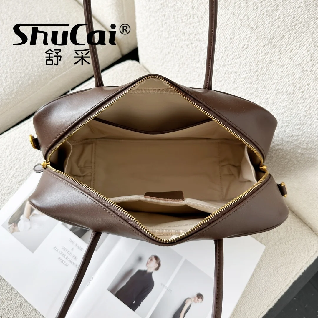 جلد طبيعي أزياء المرأة الكتف حقائب سوداء فاخرة Des...