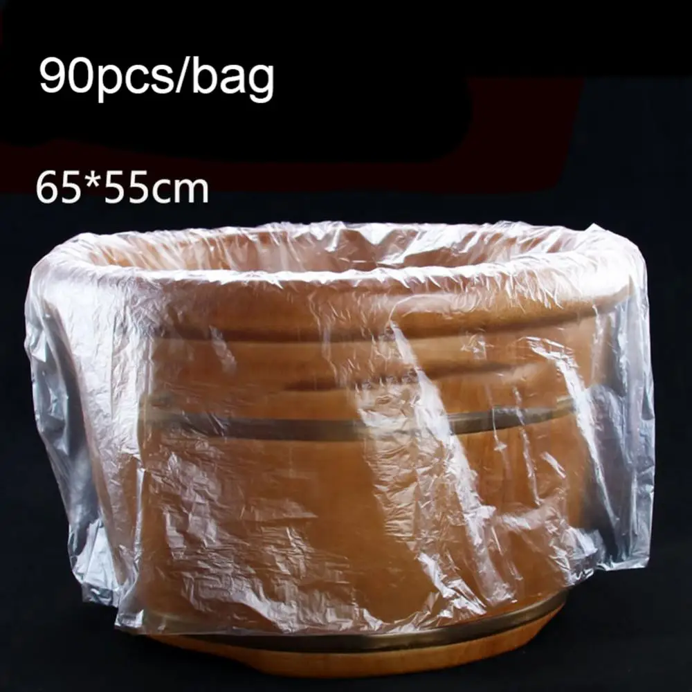 90Pcs/Set Disposable Feet Spa Barrel Plastic Film Bath Basin Bags Feet Pedicure Spa Skin Care Foot Tub Bags Foot Tub Liners