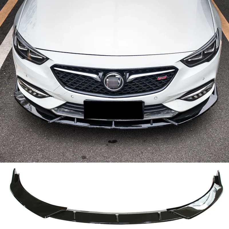 

Передний бампер для Buick Regal Splitter, комплект кузова автомобиля, юбки 2017 2018 2019, глянцевая черная искусственная кожа