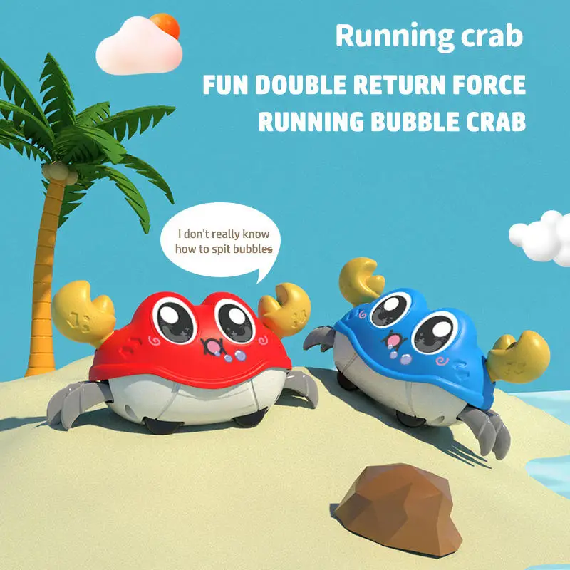 Simulation Crab Toy Crawling Crab Baby Sensory Inertial Toys Infant Learning Crawl Walking Cartoon Cute