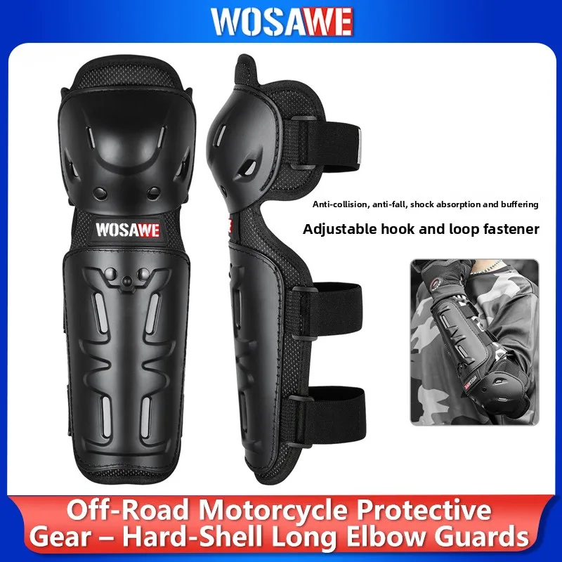WOSAWE 오프로드 오토바이 롤러 스케이팅 롱 엘보 패드 통기성 구멍이 있..