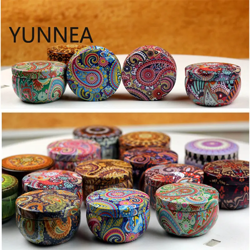 1 Pcs Small Candle Jar with Lid Vintage Empty Storage Box Sealed Coffee Tea Can Handmade DIY Macking Container Supplies