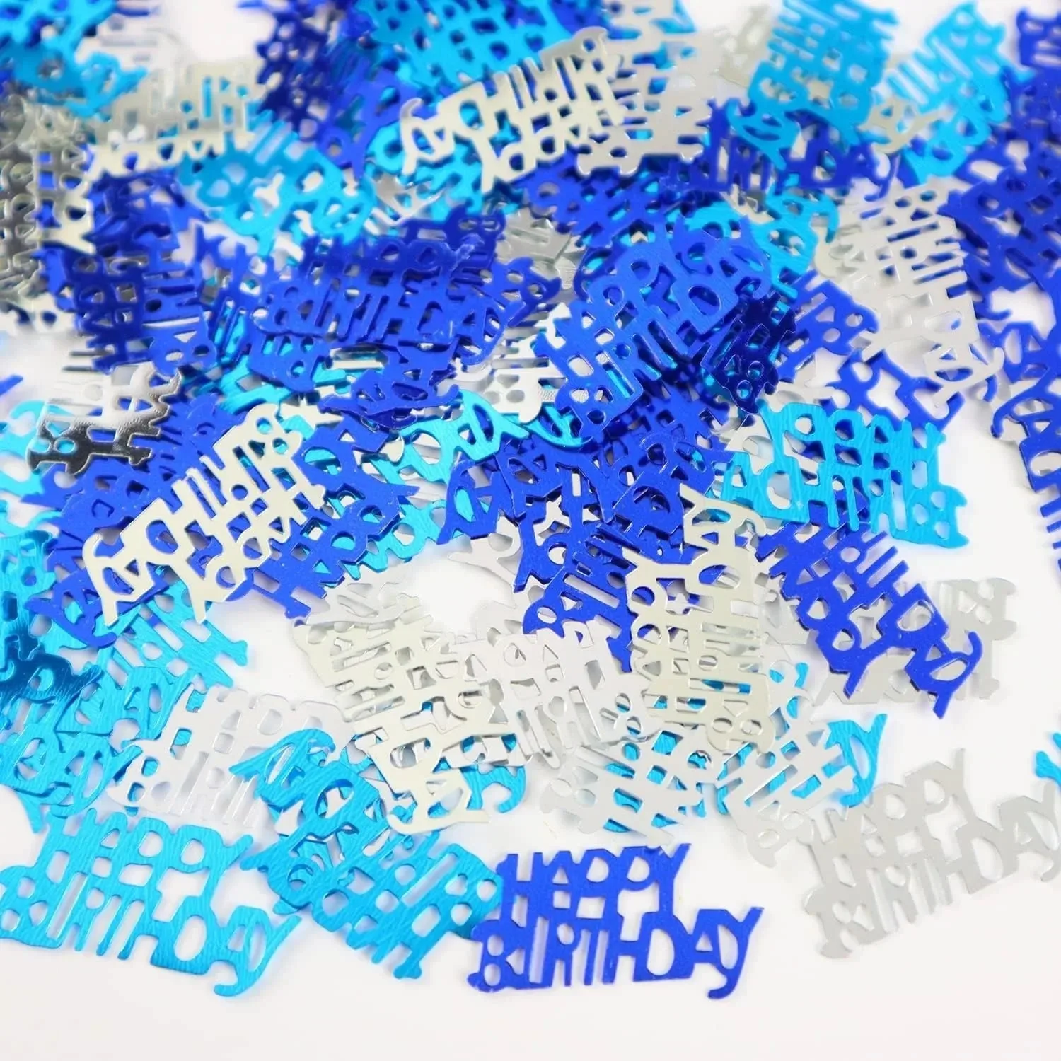 Party decorations paper confetti Digital Birthday Anniversary Party Confetti Blue and Silver Confetti for Birthday Anniversary Table Decorations Party Supplies