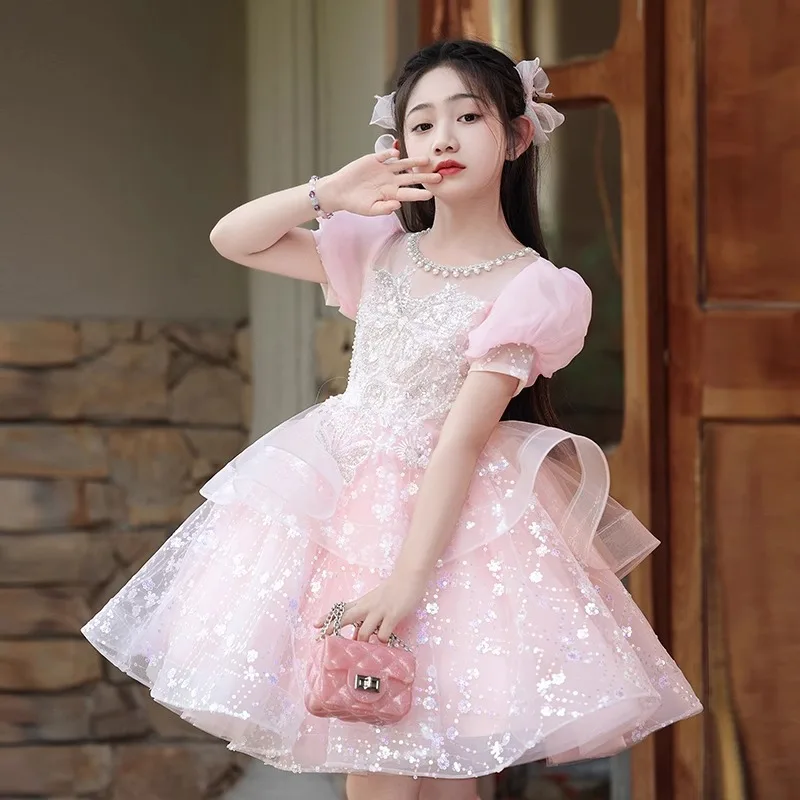 birthday dress plt Little Grils Birthday Party Dress With Bows Kid Flower Girl Dresses Wi – SD  Dresscode & Fashiontrends main image 0