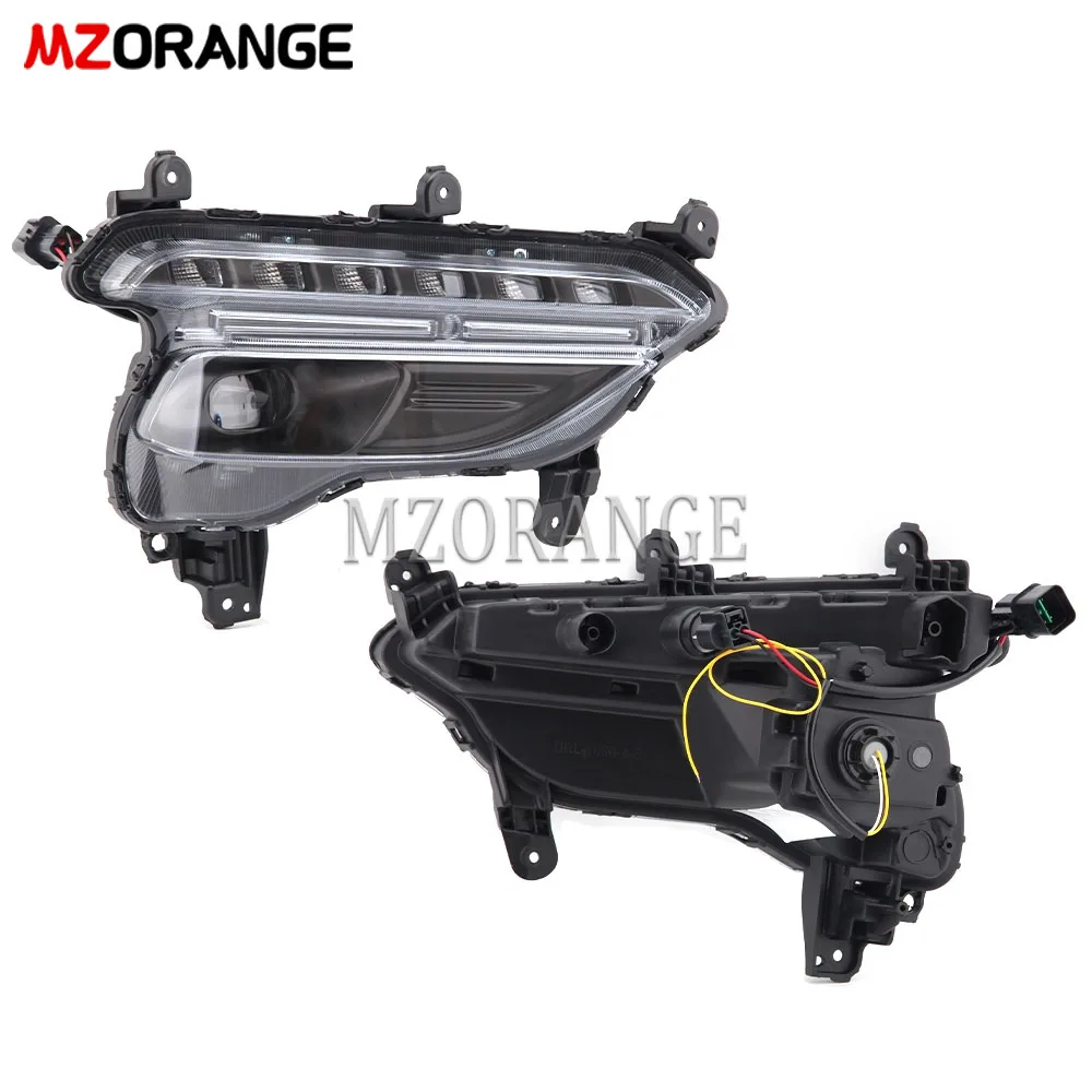 Светодиодные динамические фары DRL для Hyundai Santa Fe port IX45 2016 2017 2018 2019 дневные ходовые